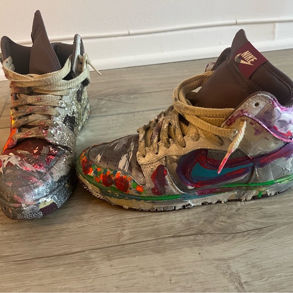 Refab’d one of a kind Nike Women’s Dunk High 1985 size 10 - Picture 3 of 13